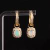 Two Unique Wear Designs Natural Opal Drop Earrings Colorful Gemstone with 925 Silver Fashion Jewelry for Women and Girls