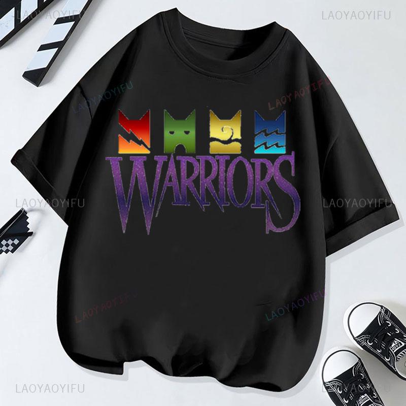 Warriors Shirt Creativity Tee Warriors Cats Cheap Polyester Short Sleeve Graphic T Shirts Unisex Unisex Birthdays Gift Clothing