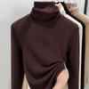 Pile Collar German Velvet Bottoming Shirt Women's Winter Autumn and Winter New Velvet Thickened Warm Clothes with Top Inside