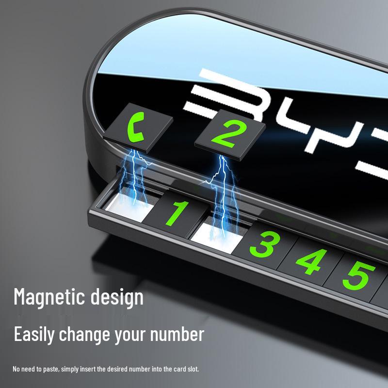 Лазерная гравировка временных парковочных номеров телефона для BYD Qin L/PLUS/EV/PRO (Скрываемый)
