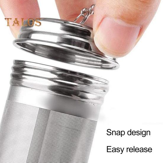 Ситечко для чая с подносом, подвесная цепочка, мелкоячеистая заварочная чашка из нержавеющей стали, мини-цилиндрическая заварочная машина, многоразовый чайник, чайные аксессуары