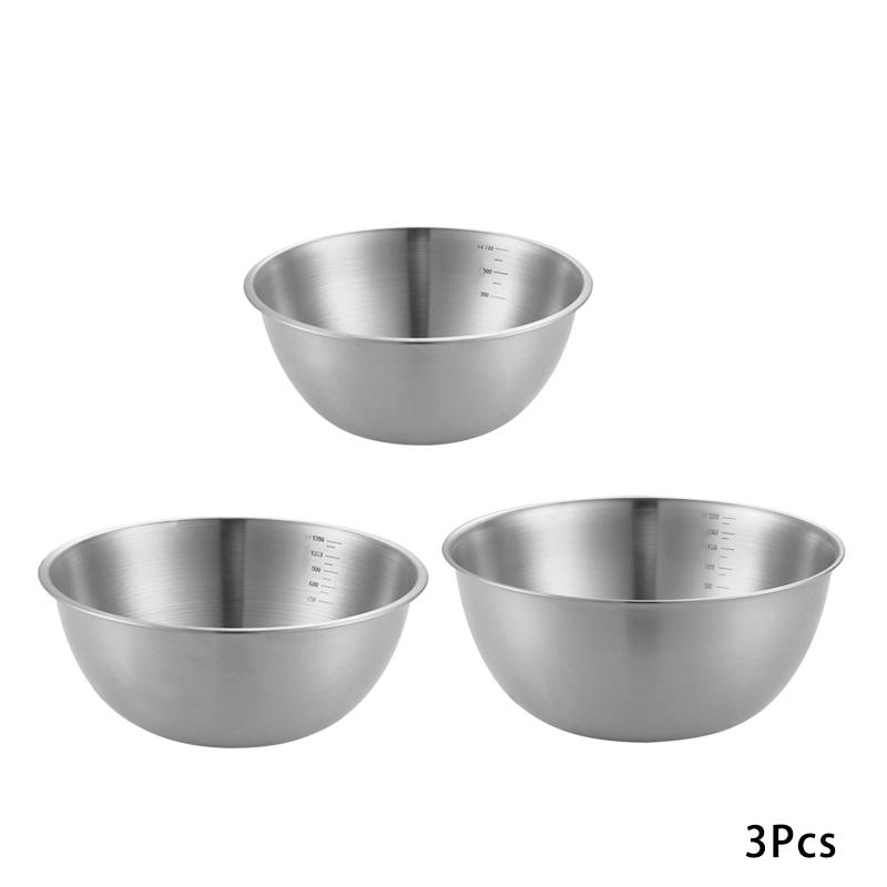 3шт контейнеры для пищевых продуктов из нержавеющей стали золото и серебро кухонная посуда набор мисок для смешивания