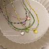 2023 Candy Color Dopamine Love Beaded Necklace: Trendy, Versatile, Chic Clavicle Accessory for Women