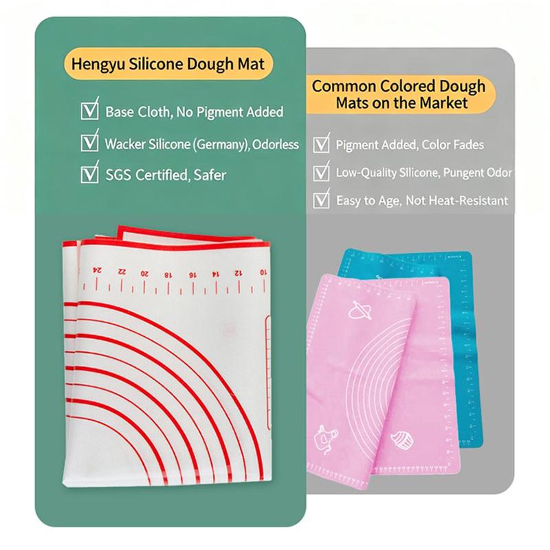 Silicone Baking Mat Pastry Mat for Rolling Out Dough Kneading Dough Mat Bakeware Rolling Dough Pad Bread Baking Accessories