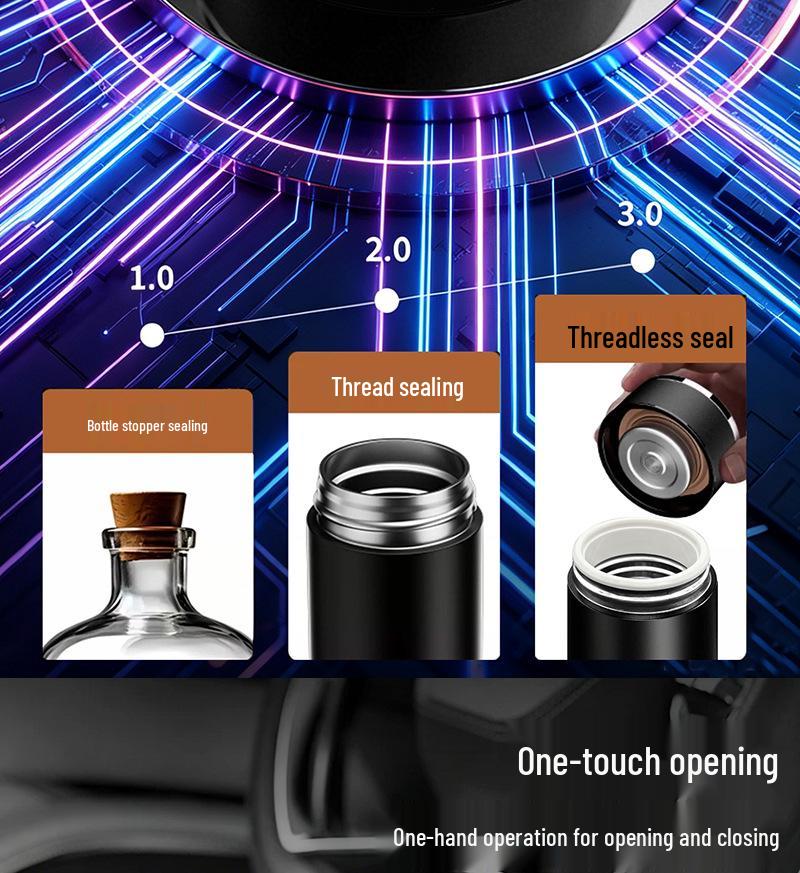 Quick Open 316 Stainless Steel Thermos Mug with Seamless Liner and Tea Separation - Ideal Business Gift