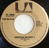 7-дюймовая пластинка DON MCLEAN American Pie UA50856 UNITED ARTISTS 1971 Канада Рок Б/у
