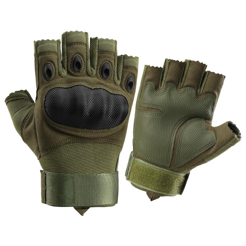 Mens Tactical Half-Finger Gloves Outdoor Activities Shooting Cycling Hiking Anti-Slip Touchscreen Compatible Quick-Dry