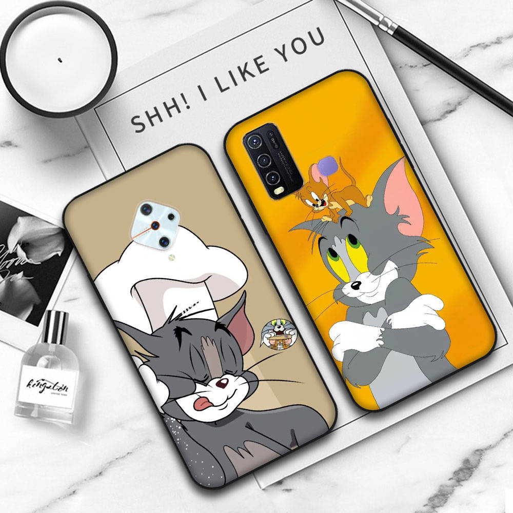 Мягкий чехол JT50 Tom and Jerry Cat Mouse для Xiaomi Poco X6 X4 M5 M6 F5 F6 C65 C55 C50 C51 C40 Pro Redmi 14C A3X 13C 12C 11T 10A 9C Note 7 6 8A Plus