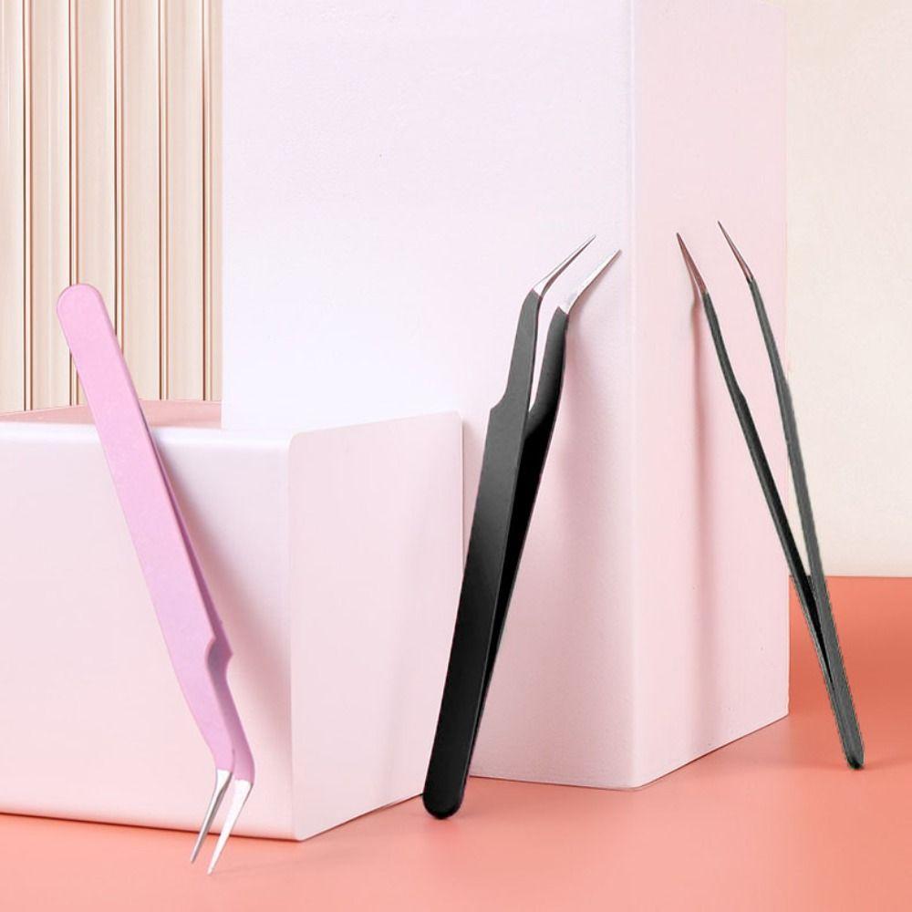 Изогнутые пинцеты для накладных ресниц Наращивание ресниц Вспомогательный зажим для бровей Макияж Инструменты для ногтей Посадка
