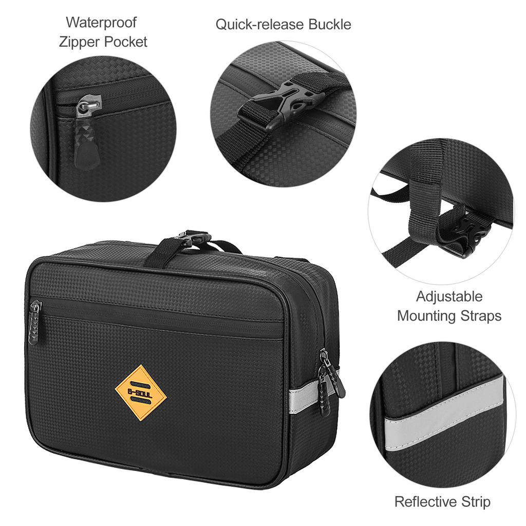4.5L Bicycle Rear Rack Bag Waterproof Bike Handlebar Bag Cycling Pannier for Bicycle Motorcycle