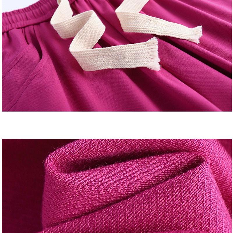 Dimanaf 2023 Большие размеры весенние брюки женские эластичные брюки свободные повседневные женские шаровары брюки розовые 5XL