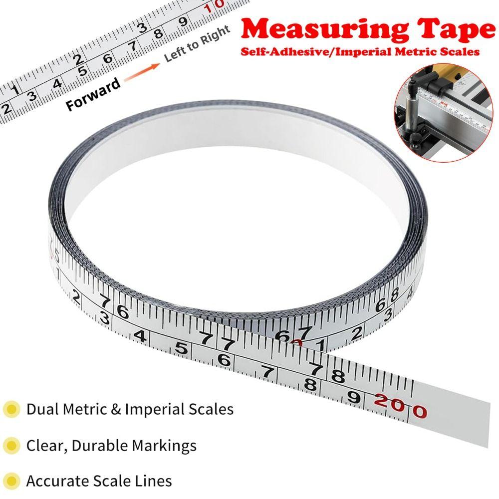 Steel Metal Tape Measure Self-Adhesive Adhesive Backed Tape Ruler Workbench Ruler Drafting