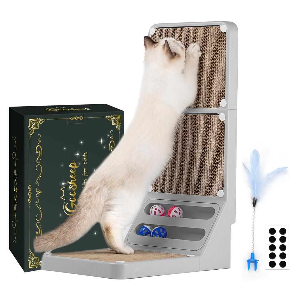 Большая L-образная розовая когтеточка и когтеточка - Игрушка-когтеточка из гофрированного картона