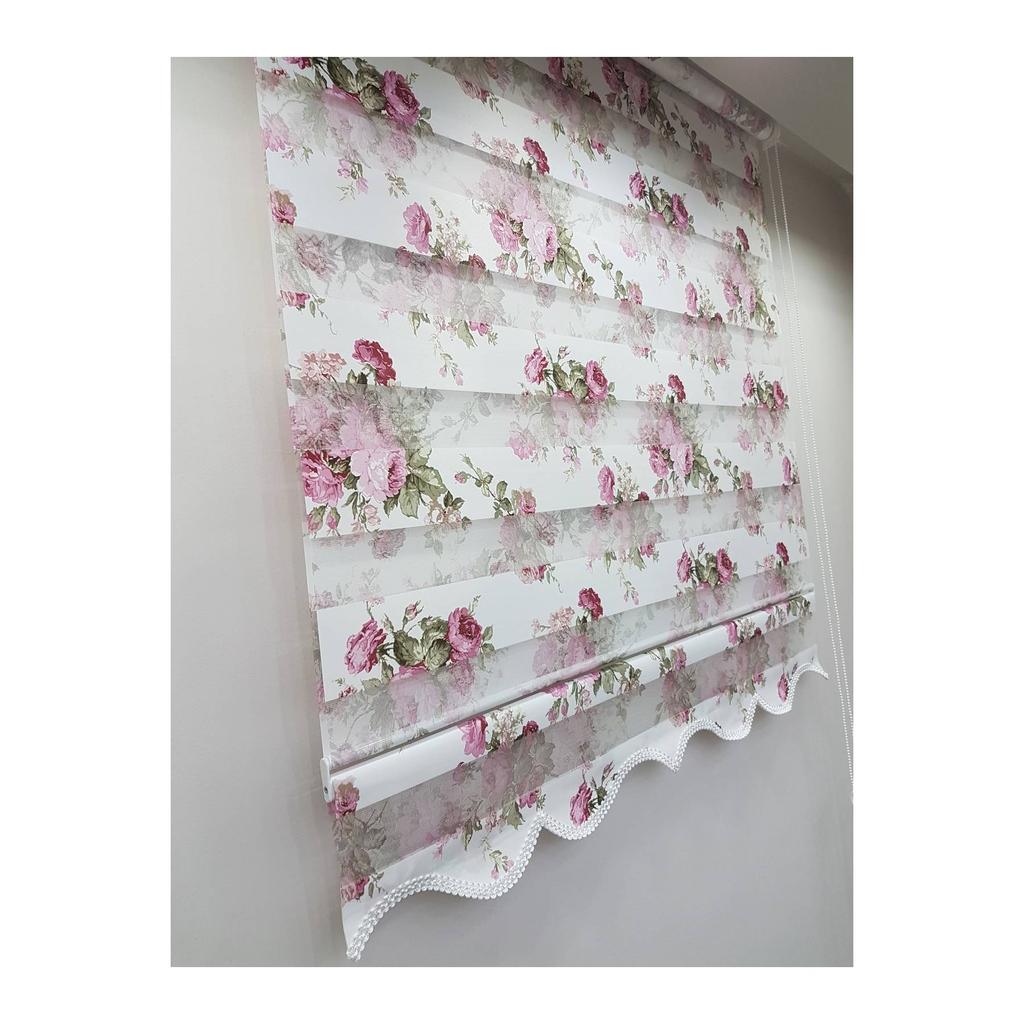 Рулонные шторы для окон с розовым рисунком Зебра Рулонные шторы Mz136