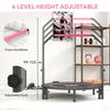 48" Foldable Mini Fitness Trampoline, with Adjustable Foam Handle, Pink