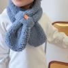 Winter Candy Color Children's Plush Scarf Boy and Girl Baby Cross Warm Scarf