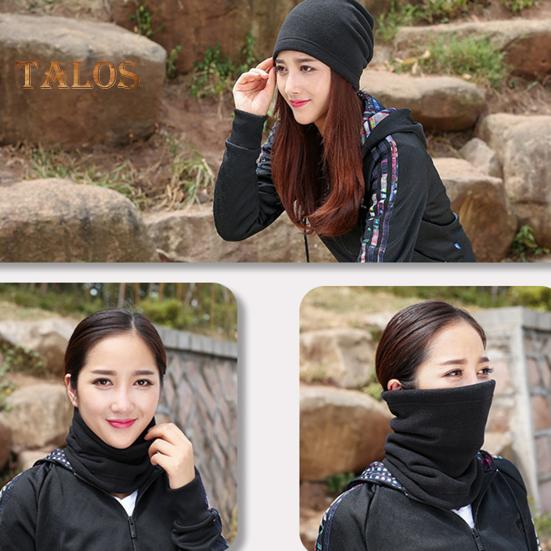 Women Scarf Thick Warm Elastic Knitted Anti-slip Multifunctional Lightweight Windproof Unisex Cycling Piled Neck Warmer Headband Hat Winter Neck Wrap
