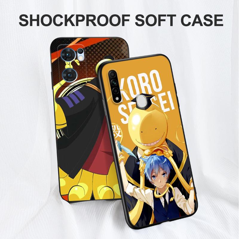 Black Tpu Case For Realme 7i 8i 9 Pro Plus 9i C12 GT Neo2 Narzo 20 30A 50A 50i Assassination Classroom
