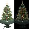Day and Night - Day and Night Christmas Tree with Snow with Base In Green Umbrella 140 Cm
