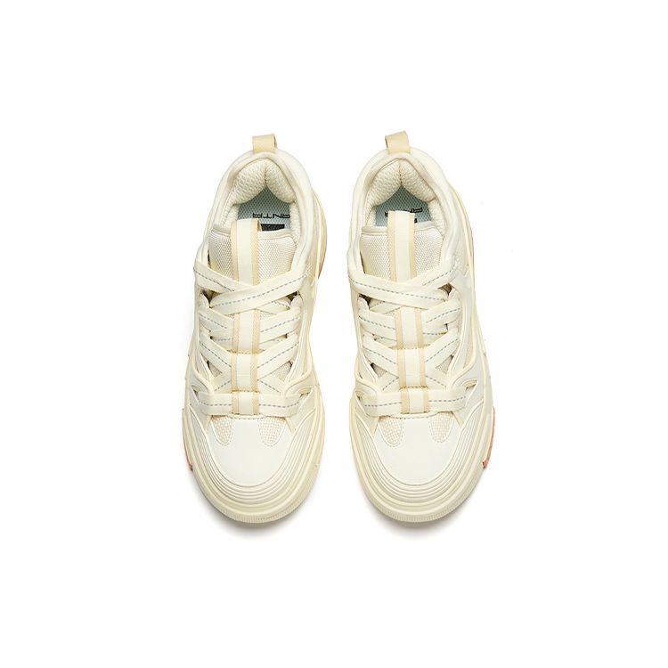 Anta Aotu нескользящие износостойкие низкие кроссовки для скейтбординга женские кроссовки светло-бежевые 922238060-2