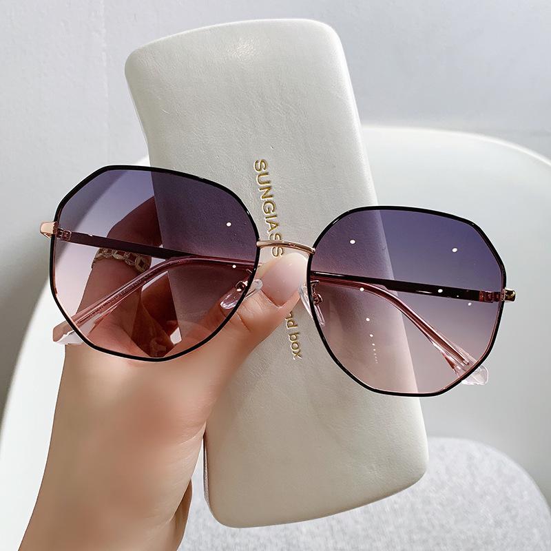Солнцезащитные очки, женские очки с защитой от ультрафиолета, мощные очки, высококачественное ощущение большого лица, тонкие поляризованные солнцезащитные очки высокой четкости