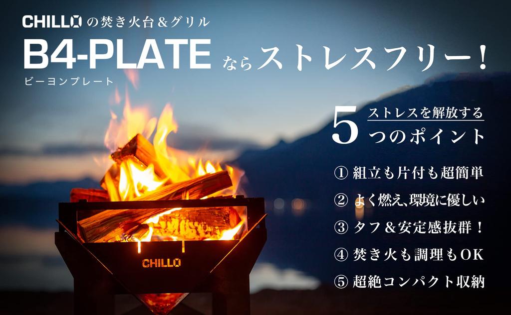 Подставка для костра CHILLO Стартовый набор для людей Нержавеющая сталь с подставкой и сумкой для хранения в комплекте [B4-PLATE] 2-4