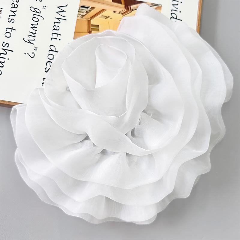 1Pc Manual Personality Clothing Accessories DIY Accessories Irregular Fashion Flower Decoration Three-dimensional Organza