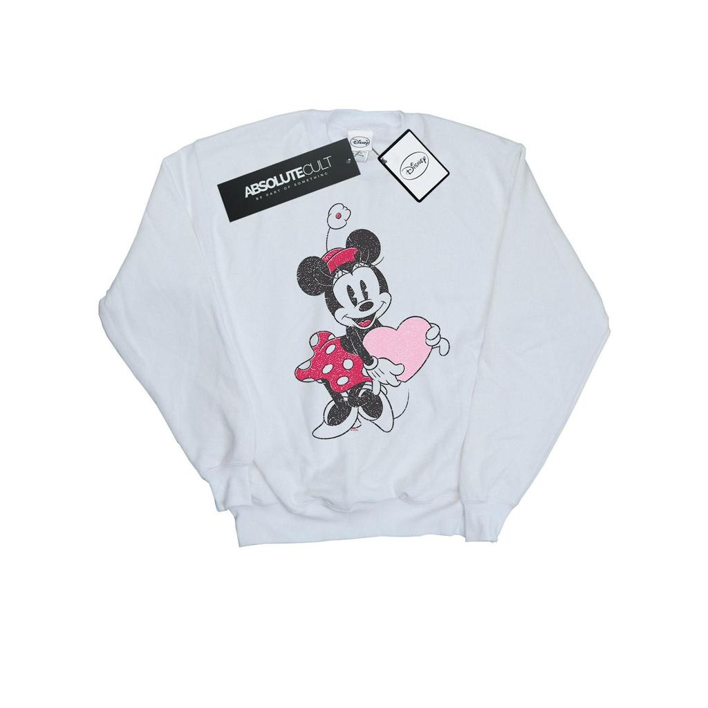 Disney Womens/Ladies Minnie Mouse Love Heart Sweatshirt