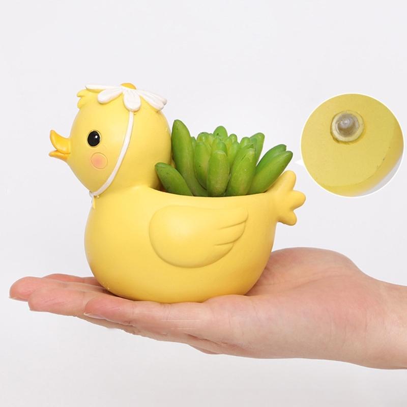 Duck Pen Holder Silicone Mold Table Ornament Succulent Planter Flowerpot Molds Epoxy Resin Mold Plaster Making Tool
