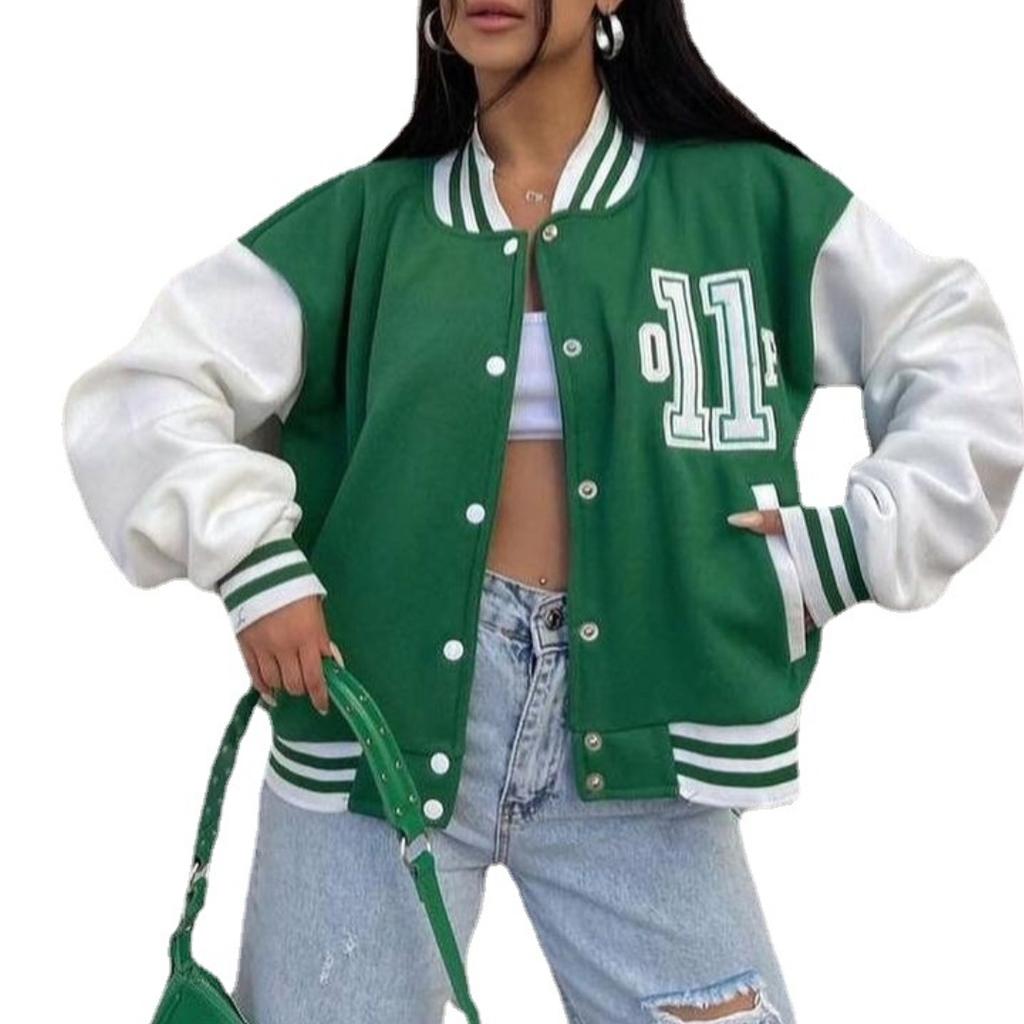 BITCED Женская повседневная модная толстовка с принтом и бейсбольной формой с толстым верхом и длинными рукавами