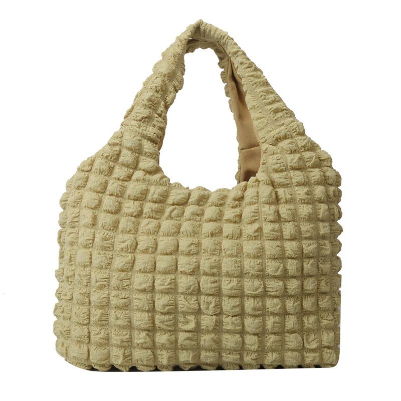 Летняя плиссированная сумка-облако женская конфетного цвета большая вместительная сумка через плечо сумки для покупок для девочек сумка-тоут Bolsas