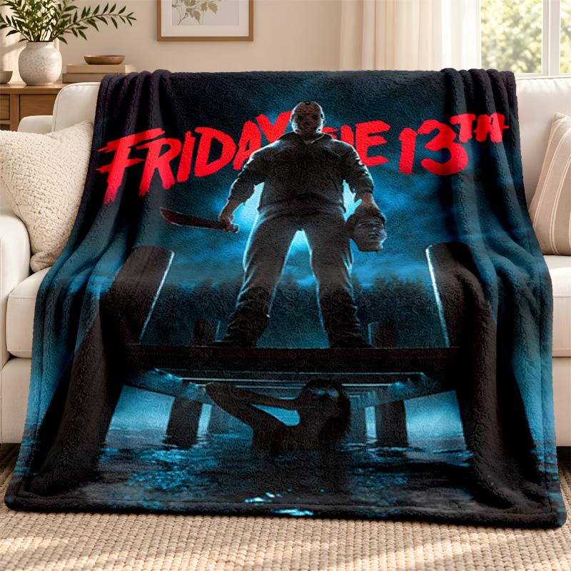 Friday the 13th blanket Flannel Blanket Soft Cozy Plush Throw for Sofa Bed Lightweight Home Decoration Outdoor camping