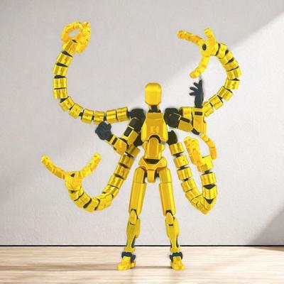 3D-печатная фигурка робота с аксессуарами, подвижные суставы, модель робота, игрушка, шарнирная фигурка, украшение для домашнего офиса, орнамент