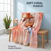 Smile Precures Throw Soft Coral Fleece Blanket 310gsm Fluffy Warm Throw for Sofa Bed Couch Bedroom Decor
