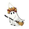 Halloween Ghost Wooden Sign For Spooky Home Decor Crafted From Durable Poplar Wood