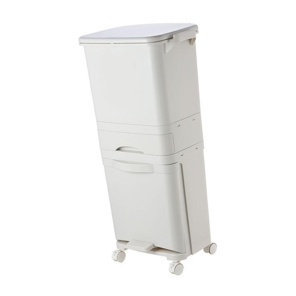 Dry Wet Sorting Garbage Cans Large Capacity Movable Heightened Dry Wet Classification Trash Can for