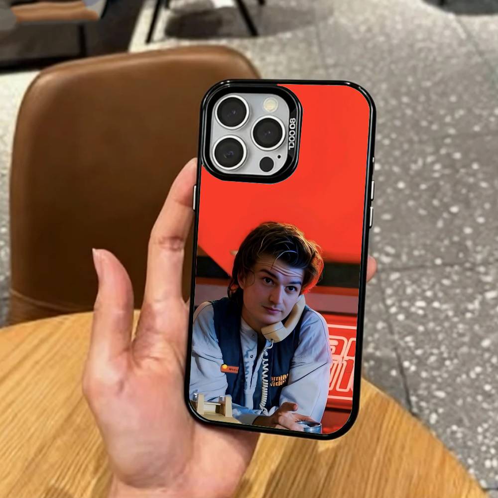 Модный Чехол Для Телефона S-Стив Х-Харрингтон Для iPhone17,16,15,14,13,12,11 Plus,Pro Max Цветной Посеребренный Внутри Чехол