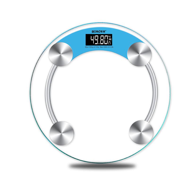 Round Household Smart Electronic Health Weight Scale Human Body Scale Adult Glass Scale