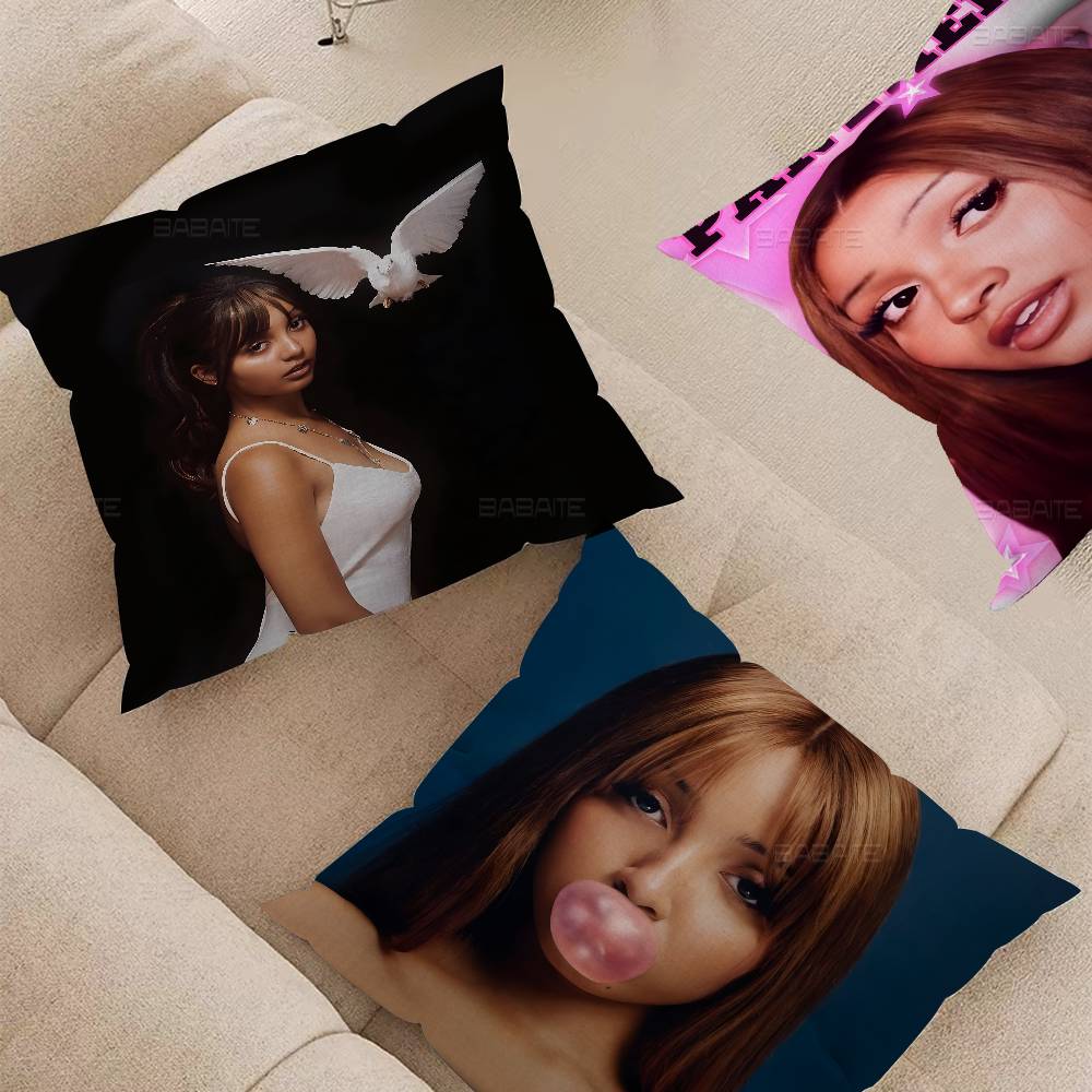 Singer Pink PPantheress Cushion Cover Polyester Sofa Cushions Decorative Throw Pillows Home Decoration Pillowcover