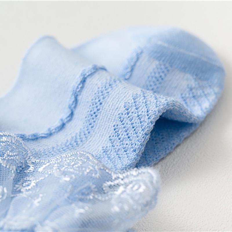 Baby Girl Socks Lovely Solid Color Breathable Princess Short Socks