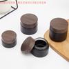 Plastic Lid Empty Jars Black Glass Cream Jar Cosmetic Container 10/30/60g Glass Bottle Make Up Container Travel Cosmetic Jars
