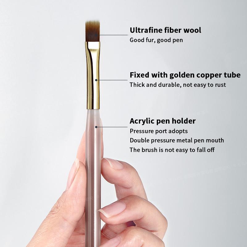 3Pcs Nail Art Brush Checker Nail Drawing Painting Line Brush Nail Art Tool Acrylic Painting Brushes Diy Design Manicure Tools