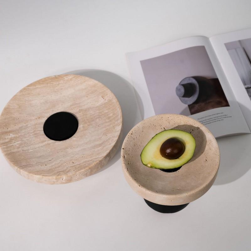 Modern Minimalist Marble Stone Fruit Bowl Decorative Tray Living Room Coffee Table Home Dcor