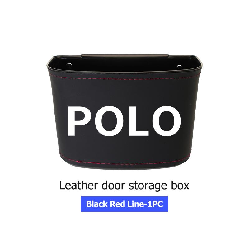 W164Leather Car Door Storage Box Phone Pocket Hanging Organizer For Volkswagen Golf 4 5 6 Tiguan Polo Scirocco Jetta CC