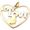 [K9329] - Gold Plated 'Love' Pendant