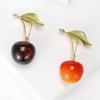 Cute Fruit Cherry Brooch Simple, Fresh And Versatile Pin Trendy Jewelry Accessories Batch