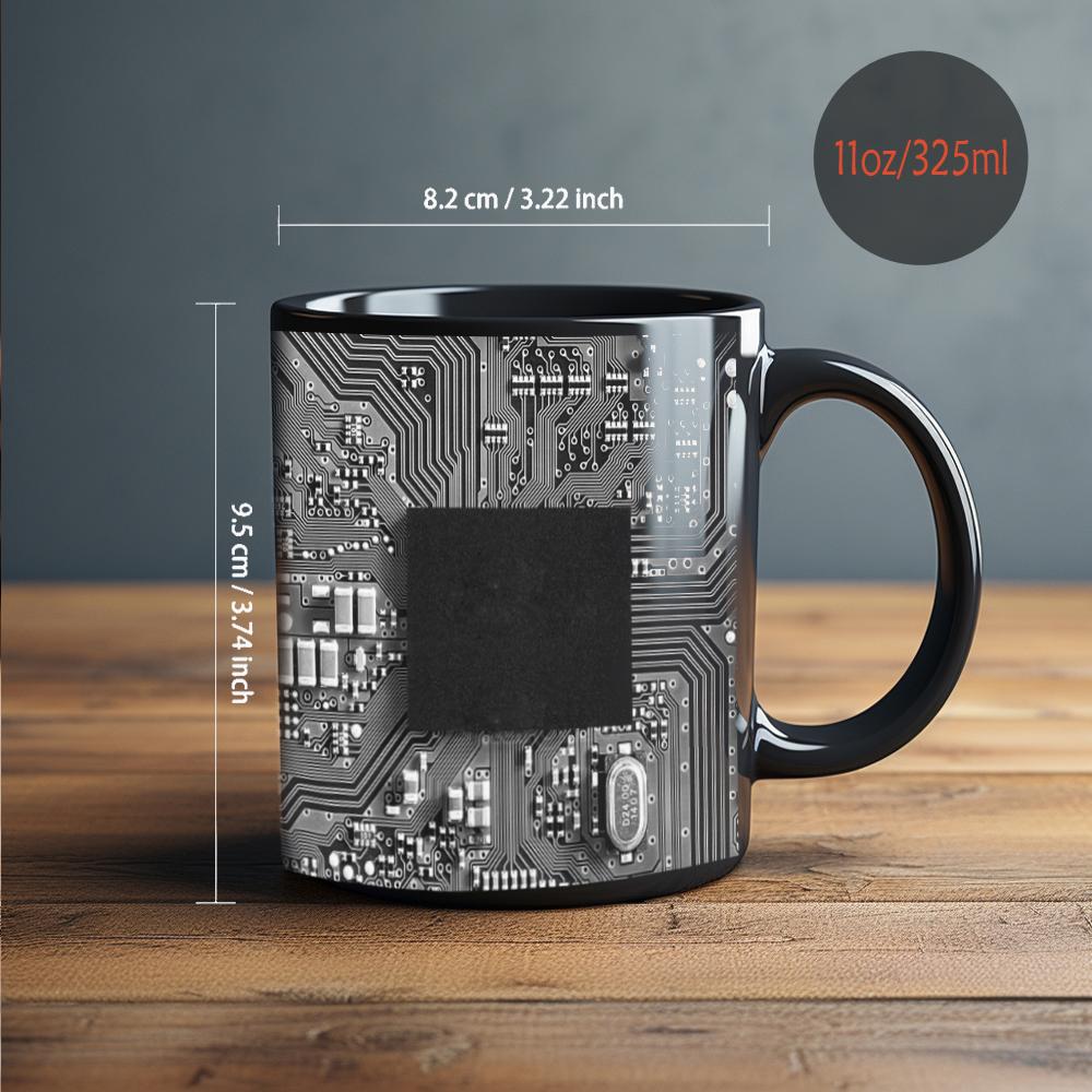 Circuit Board Pattern Ceramic Mug Engineer Designer Boyfriend Birthday Gift Water Cup Coffee Cup