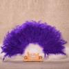 Wedding Showgirl Dance Elegant Large Feather Folding Hand Fan Decor Decal
