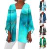 Women's Casual Fashion Retro Printed Lightweight Medium Length Jacket Cardigan