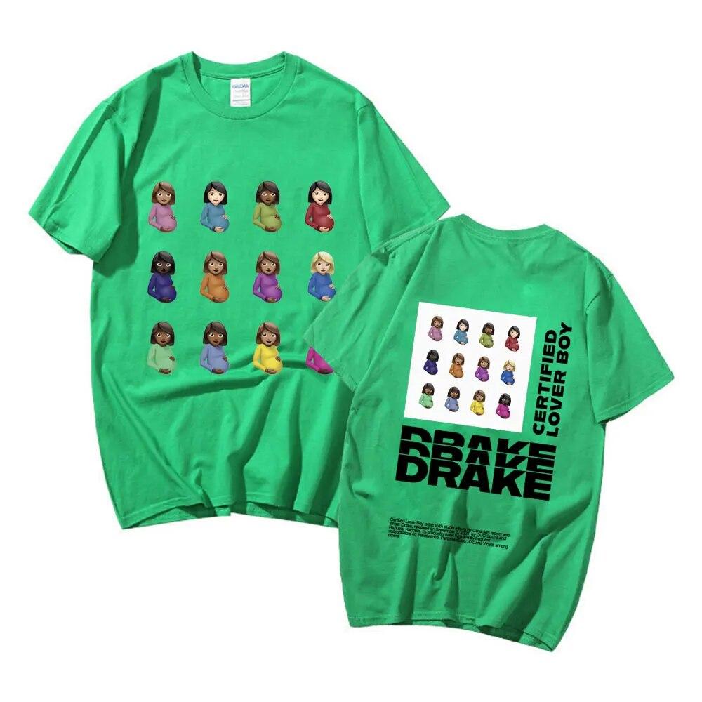 Рэпер Дрейк, новая футболка большого размера, сертифицированная футболка для мальчиков с принтом альбома Lover Boy, унисекс, повседневные забавные футболки в стиле хип-хоп, уличная одежда унисекс